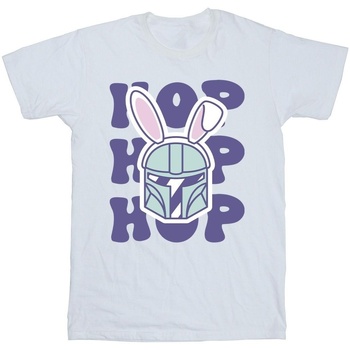 Vêtements Garçon T-shirts manches courtes Disney The Mandalorian Hop Into Easter Blanc