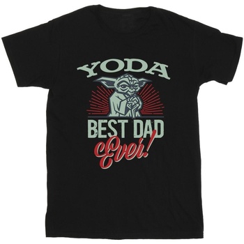 Vêtements Garçon T-shirts manches courtes Disney Mandalorian Yoda Dad Noir