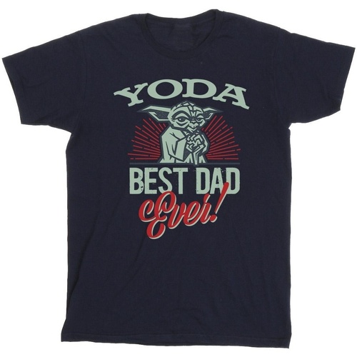 Vêtements Garçon T-shirts manches courtes Disney Mandalorian Yoda Dad Bleu