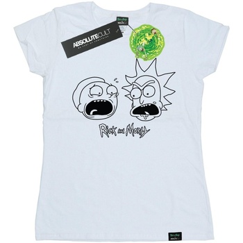 Vêtements Femme Ermanno Scervino tiger embroidered logo T-shirt Rick And Morty Heads Mono Blanc
