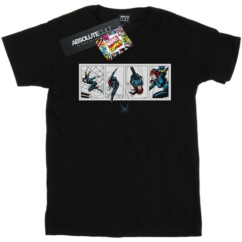 Vêtements Homme T-shirts manches longues Marvel Black Widow Comic Strip Noir
