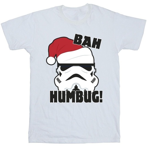 Vêtements Fille T-shirts manches longues Disney Episode IV: A New Hope Helmet Humbug Blanc