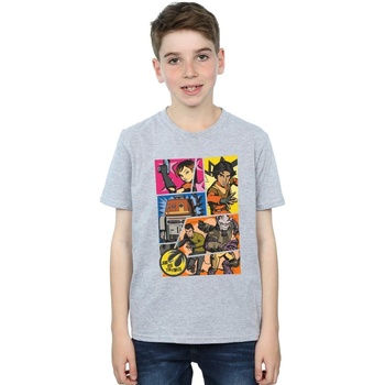 Vêtements Garçon T-shirts manches courtes Disney Rebels Comic Strip Gris