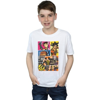 Vêtements Garçon T-shirts manches courtes Disney Rebels Comic Strip Blanc
