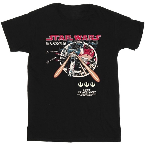 Vêtements Fille T-shirts manches longues Disney Classic Luke Manga Noir