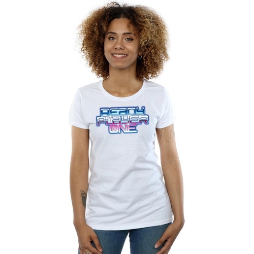 Vêtements Femme T-shirts manches longues Ready Player One Gradient Logo Blanc