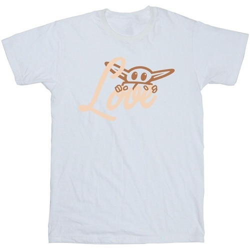 Vêtements Fille T-shirts manches longues Disney Grogu Love Blanc