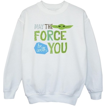 Vêtements Fille Sweats Disney The Mandalorian May The Force Be With You Blanc