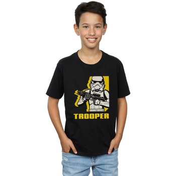 Vêtements Garçon T-shirts manches courtes Disney Rebels Trooper Noir