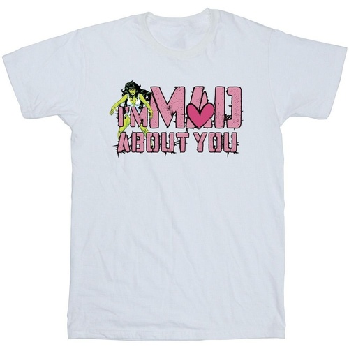 Vêtements Homme T-shirts manches longues Marvel She-Hulk Mad About You Blanc