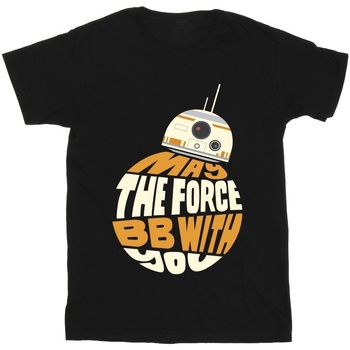 Vêtements Fille T-shirts manches longues Disney May The Force BB8 Noir