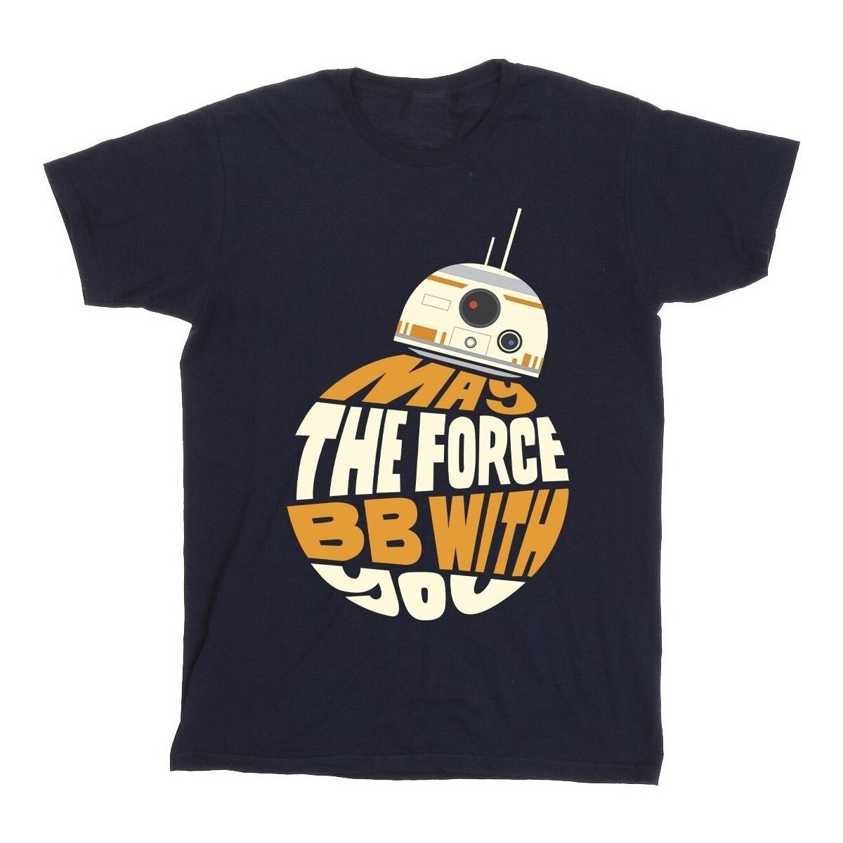 Vêtements Fille T-shirts manches longues Disney May The Force BB8 Bleu