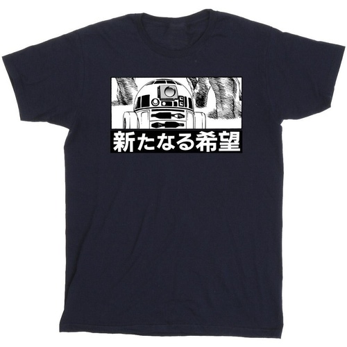 Vêtements Fille T-shirts manches longues Disney R2D2 Japanese Bleu