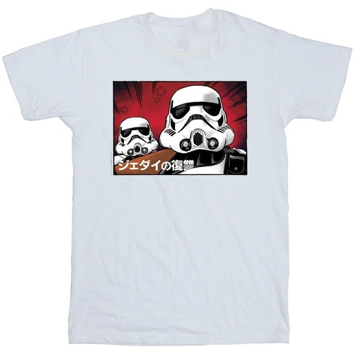 Vêtements Fille T-shirts manches longues Disney Stormtrooper Japanese Blanc