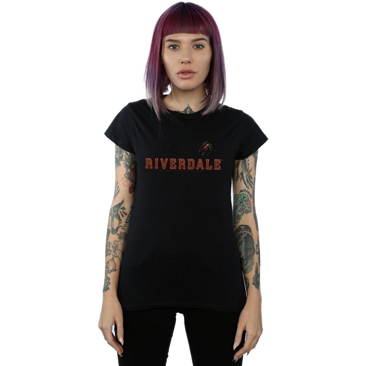 Vêtements Femme T-shirts manches longues Riverdale Spider Brooch Noir
