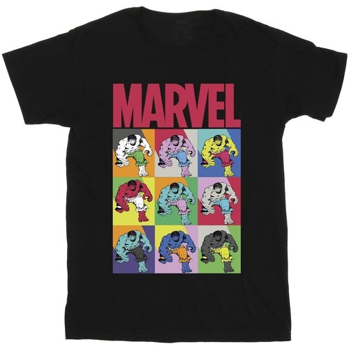 Vêtements Homme T-shirts manches longues Marvel Hulk Pop Art Noir