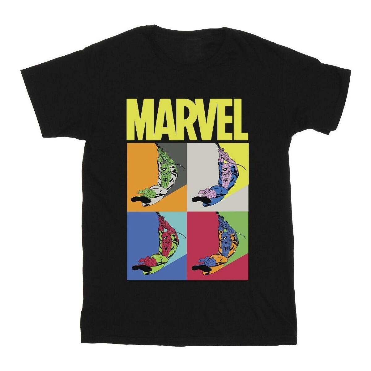 Vêtements Homme T-shirts manches longues Marvel Spider-Man Pop Art Noir
