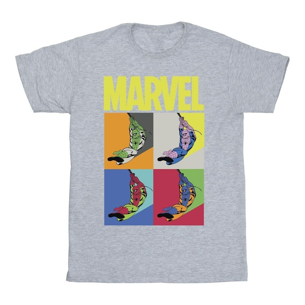 Vêtements Homme T-shirts manches longues Marvel Spider-Man Pop Art Gris