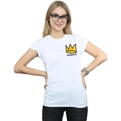 Vêtements Femme T-shirts manches longues Riverdale Crown Breast Print Blanc