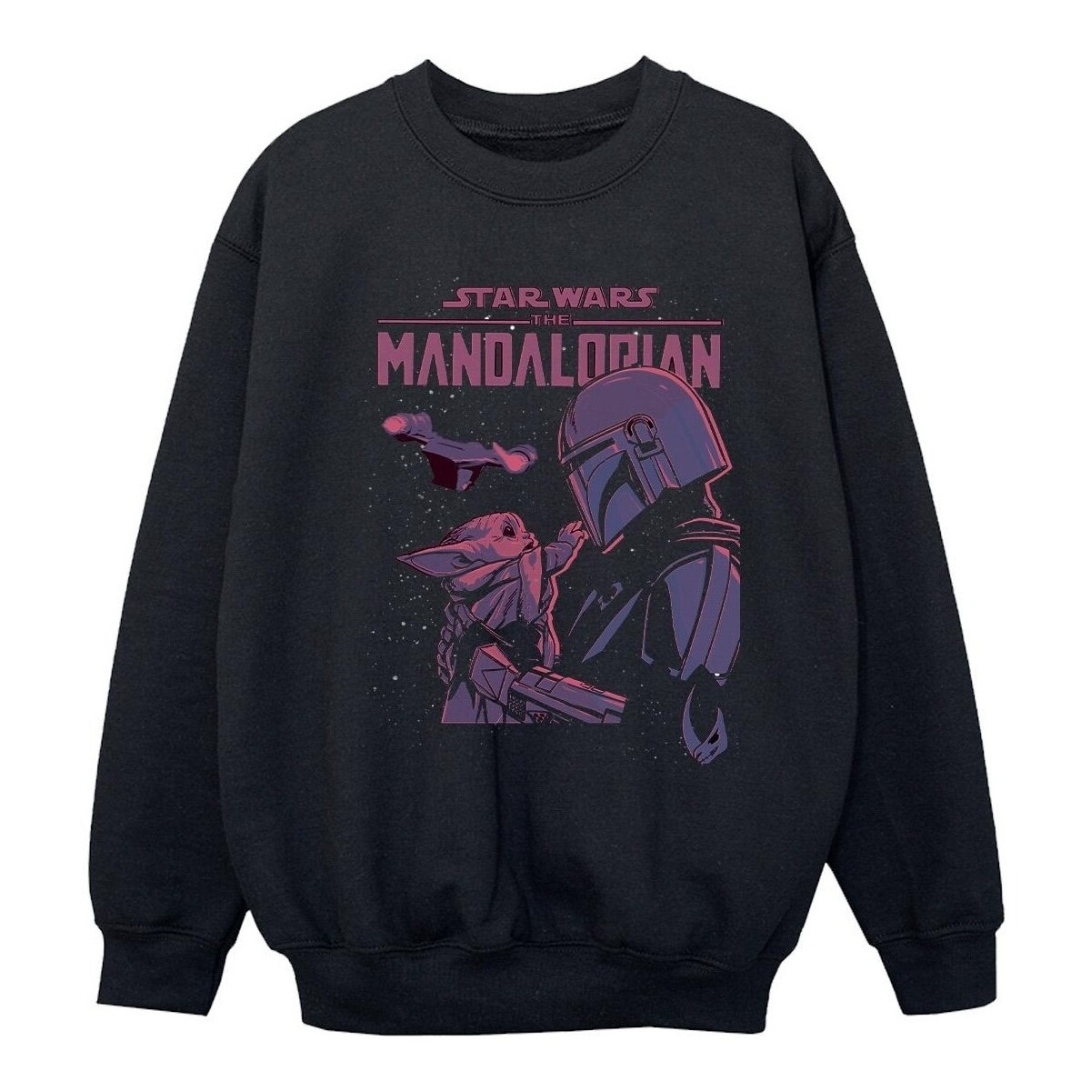 Vêtements Fille Sweats Disney The Mandalorian Hello Friend Noir