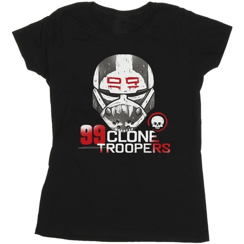 Vêtements Femme T-shirts manches longues Disney The Bad Batch 99 Clone Troopers Noir