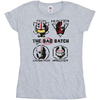 Vêtements Femme T-shirts manches longues Star Wars: Bad Batch Clone Force 99 Gris