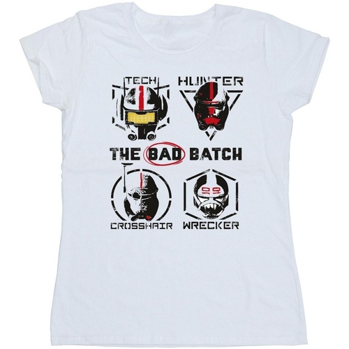 Vêtements Femme T-shirts manches longues Star Wars: Bad Batch Clone Force 99 Blanc