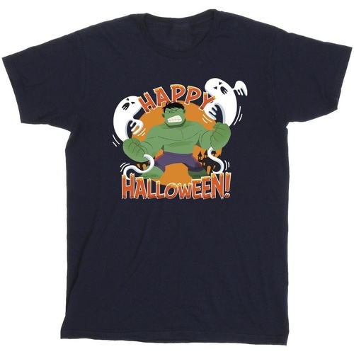 Vêtements Homme T-shirts manches longues Marvel Hulk Happy Halloween Bleu