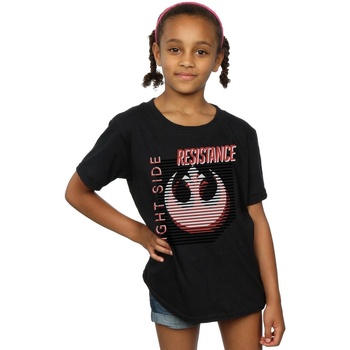 Vêtements Fille T-shirts manches longues Disney The Last Jedi Light Side Noir