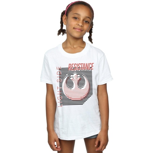 Vêtements Fille T-shirts manches longues Disney The Last Jedi Light Side Blanc