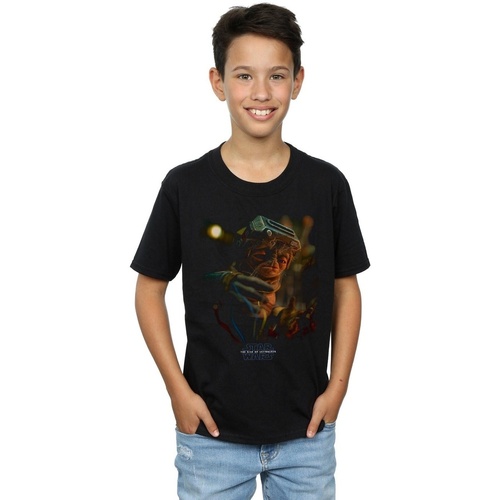 Vêtements Garçon T-shirts manches courtes Disney The Rise Of Skywalker Babu Frik Noir