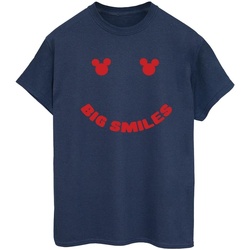 Vêtements Femme T-shirts manches longues Disney Mickey Mouse Big Smile Bleu