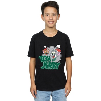 Vêtements Garçon T-shirts manches courtes Dessins Animés Christmas Greetings Noir