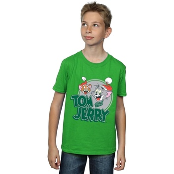 Vêtements Garçon T-shirts manches courtes Dessins Animés Christmas Greetings Vert