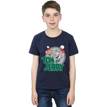 Vêtements Garçon T-shirts manches courtes Dessins Animés Christmas Greetings Bleu