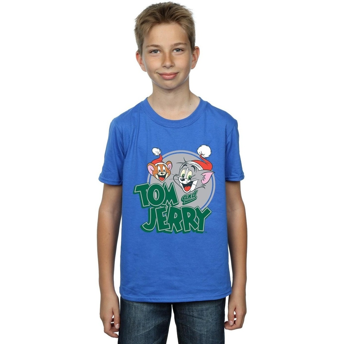 Vêtements Garçon T-shirts manches courtes Dessins Animés Christmas Greetings Bleu