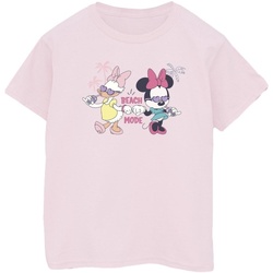 Vêtements Femme T-shirts manches longues Disney Minnie Daisy Beach Mode Rouge