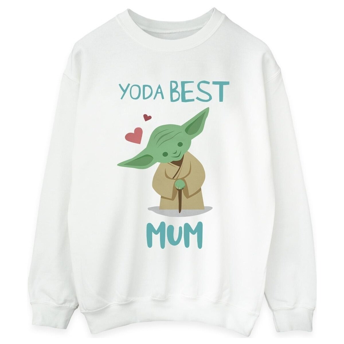 Vêtements Femme Sweats Disney Yoda Best Mum Blanc