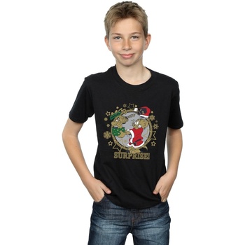 Vêtements Garçon T-shirts manches courtes Dessins Animés Christmas Surprise Noir