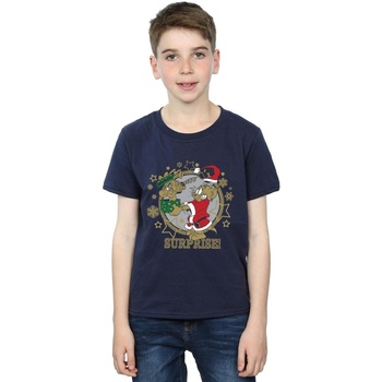 Vêtements Garçon T-shirts manches courtes Dessins Animés Christmas Surprise Bleu