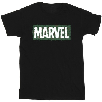 Vêtements Homme T-shirts manches longues Marvel Holly Logo Noir