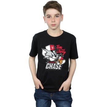 Vêtements Garçon T-shirts manches courtes Dessins Animés Cat & Mouse Chase Noir
