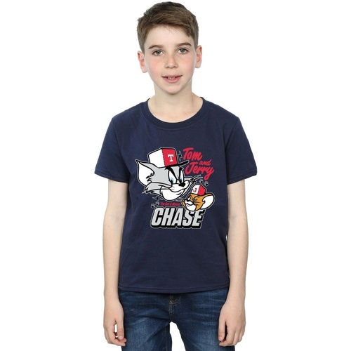 Vêtements Garçon T-shirts manches courtes Dessins Animés Cat & Mouse Chase Bleu