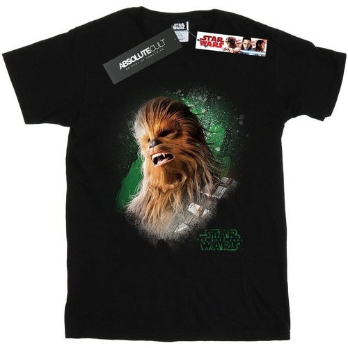 Vêtements Fille T-shirts manches longues Disney The Last Jedi Chewbacca Brushed Noir