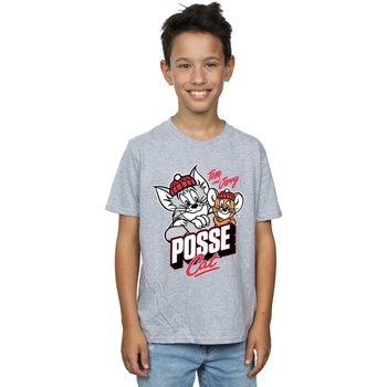 Vêtements Garçon T-shirts & Polos Dessins Animés Posse Cat Gris