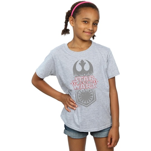 Vêtements Fille T-shirts manches longues Disney The Last Jedi Symbol Crash Gris