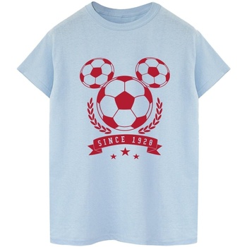 Vêtements Femme T-shirts manches longues Disney Mickey Football Head Bleu