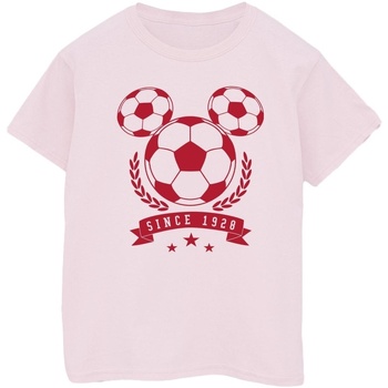 Vêtements Femme T-shirts manches longues Disney Mickey Football Head Rouge