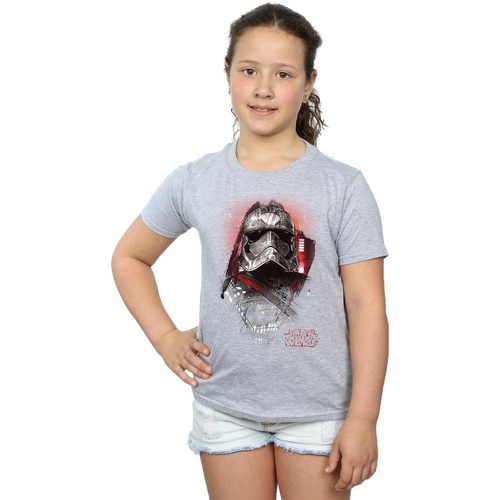 Vêtements Fille T-shirts manches longues Disney The Last Jedi Captain Phasma Brushed Gris