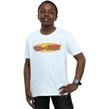 Vêtements Garçon T-shirts manches courtes Dessins Animés Inline Logo Blanc